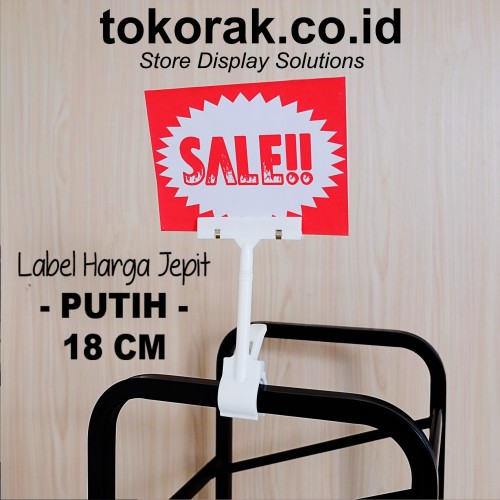 LABEL HARGA JEPIT PUTIH 18 CM
